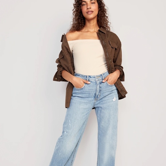 NWT OLD NAVY Cinched-Waist Utility Jacket Color: Espress - Picture 3 of 6